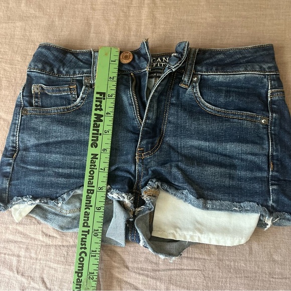American Eagle Outfitters Dark Blue Jean Shorts - Picture 7 of 7